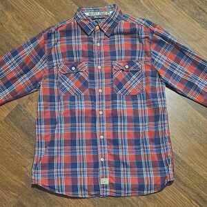 NAUTICA mens thin flannel long-sleeve Shirt SIZE LARGE MULTICOLOR LL30